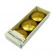 4 Inch Metallic Bronze Gold Floating Candles (3pc/Box)