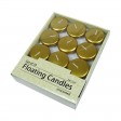 2 1/4 Inch Metallic Bronze Gold Floating Candles (96pcs/Case) Bulk
