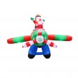 8FT Long Inflatable Santa Flies A Plane