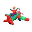 8FT Long Inflatable Santa Flies A Plane