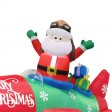 8FT Long Inflatable Santa Flies A Plane
