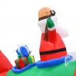 8FT Long Inflatable Santa Flies A Plane