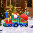 8FT Santa In The Train Inflatable