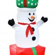 8FT GiFTboxes Snowman & Penguin Pyramid Inflatable