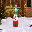 8FT GiFTboxes Snowman & Penguin Pyramid Inflatable