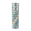 Combo 55Pc Christmas Ornament-Blue And Silver And White