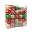 Combo 50Pk 3 Inch  Shiny Glitter Square- Red/Green/Gold Christmas Ornament