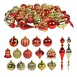 Combo 43Pk Asst Shapes-2 Red/Gold