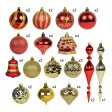 Combo 43Pk Asst Shapes-2 Red/Gold