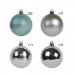 Combo 55Pc Christmas Ornament-Blue/Silver