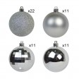 Combo 55Pc Christmas Ornament-Silver