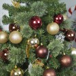 Combo 50Pk 3 Inch Shiny Glitter Square-Mix color Christmas Ornament