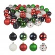 50 Pk Christmas Ornament Dec Orn Set- Mix Color