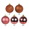 48Pk Christmas Ornament-Brown