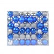 84 Pk Christmas Ornament-Sivel/Blue