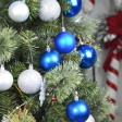 84 Pk Christmas Ornament-Sivel/Blue