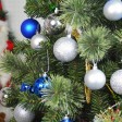 84 Pk Christmas Ornament-Sivel/Blue