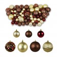 68Pk Christmas Shatterproof Ornaments-Multi