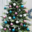 100Pk Christmas Shatterproof Ornaments-Multi