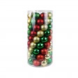 100Pk Christmas Shatterproof Ornaments-Multi