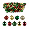 100Pk Christmas Shatterproof Ornaments-Multi