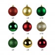 100Pk Christmas Shatterproof Ornaments-Multi
