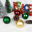 100Pk Christmas Shatterproof Ornaments-Multi