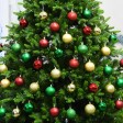 100Pk Christmas Shatterproof Ornaments-Multi
