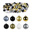 100Pk Christmas Shatterproof Ornaments-Multi