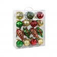 30Pk Christmas Shatterproof Ornaments-Multi