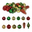 30Pk Christmas Shatterproof Ornaments-Multi
