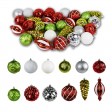 30Pk Christmas Shatterproof Ornaments-Multi