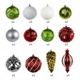 30Pk Christmas Shatterproof Ornaments-Multi