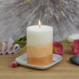 3 x 4 Inch Lyr Ginger Peach Scented Pillar Candle(24pcs/Case)