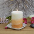 3 x 4 Inch Lyr Ginger Peach Scented Pillar Candle(24pcs/Case)
