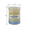 3 x 4 Inch Tritone BL/GRN/WHT Scented Pillar Candle