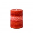 3 x 4 Inch Tritone Red Scented Pillar Candle