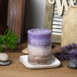 3 x 4 Inch Purple Sand Scented Pillar Candle(24pcs/Case)