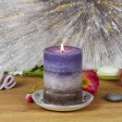 3 x 4 Inch Purple Sand Scented Pillar Candle
