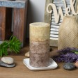 3 x 6 Inch Tritone Brown Scented Pillar Candle(12pcs/Case)