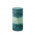 3 x 6 Inch Tritone Blue/Teal Scented Pillar Candle(12pcs/Case)