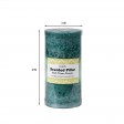 3 x 6 Inch Tritone Blue/Teal Scented Pillar Candle(12pcs/Case)