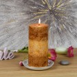 3 x 6 Inch Tritone Orange/Rust Scented Pillar Candle(12pcs/Case)