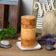 3 x 6 Inch Tritone Orange/Rust Scented Pillar Candle