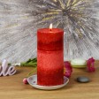 3 x 6 Inch Tritone Red Scented Pillar Candle(12pcs/Case)