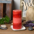 3 x 6 Inch Tritone Red Scented Pillar Candle