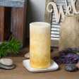 3 x 6 Inch Tritone WHT/CRM Scented Pillar Candle