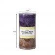 3 x 6 Inch Purple Sand Scented Pillar Candle