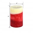 4 x 6 Inch Lyr Apple Crisp Scented Pillar Candle(12pcs/Case)