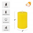 2 x 3 Inch Yellow Pillar Candle (24pcs/Case) Bulk